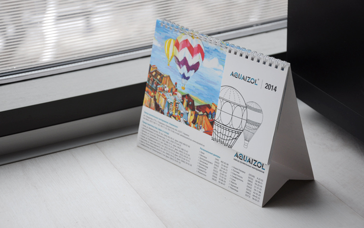 2014 desk calendar for Aquaizol factory