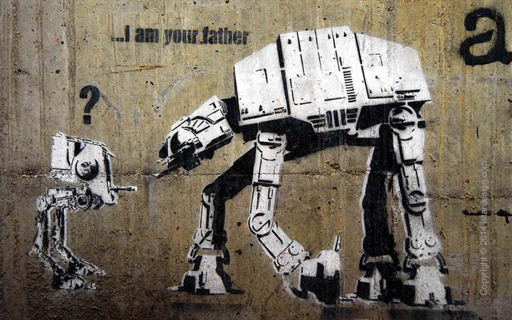 граффити художник Banksy on iStar Design Blog on www.istardesign.com