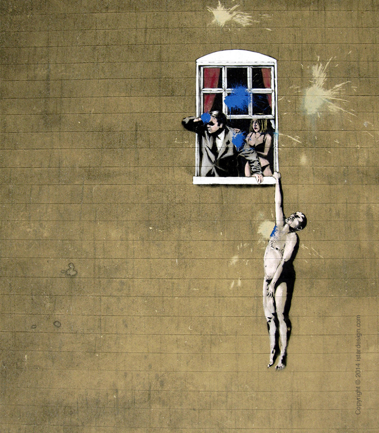 граффити художник Banksy on iStar Design Blog on www.istardesign.com