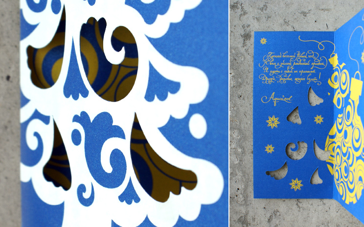 Cutted card and envelope