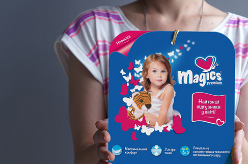 Sample boards for Magics diapers